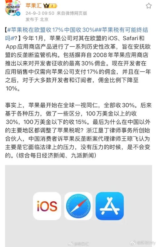 苹果30%中国苹果税争议：开发者压力大，欧盟调查在望